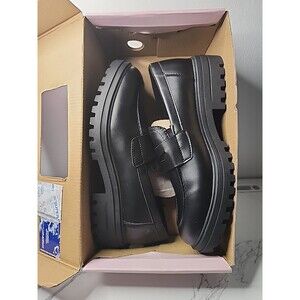 Serra Women's Platform Loafers Size 10 in Black Color